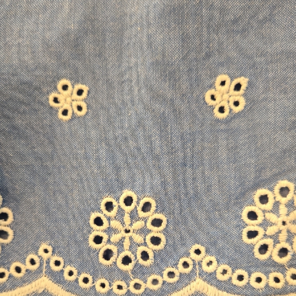 Cat & Jack Light Blue Dress with White Embroidery - Picture 3 of 3